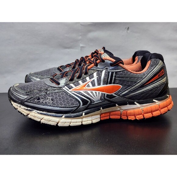 Brooks Adrenaline GTS 14 Gray/Orange Mens Size US 9 1101581D081 Running Shoes - Picture 8 of 12